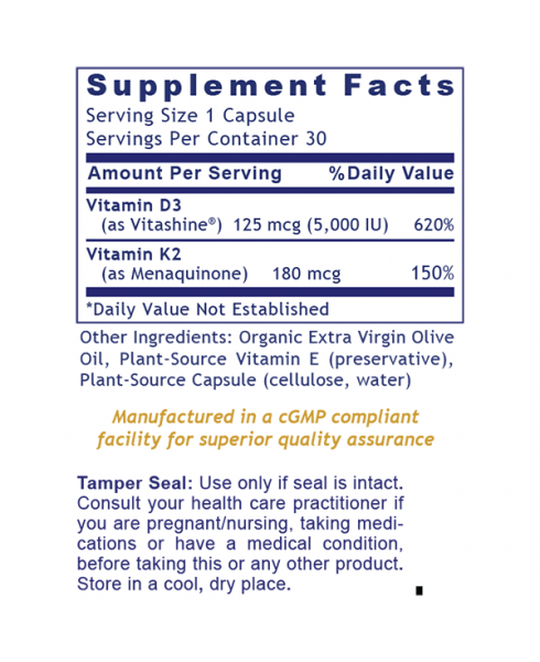 Premier Vitamin D3 + K2, 30 C, Premier Research Labs