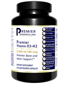 Premier Vitamin D3 + K2, 30 C, Premier Research Labs