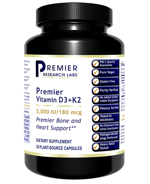 Premier Vitamin D3 + K2, 30 C, Premier Research Labs