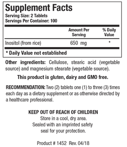 Inositol, 200 C, Biotics Research