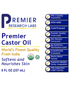 Castor Oil, 8 oz, Premier Research Labs