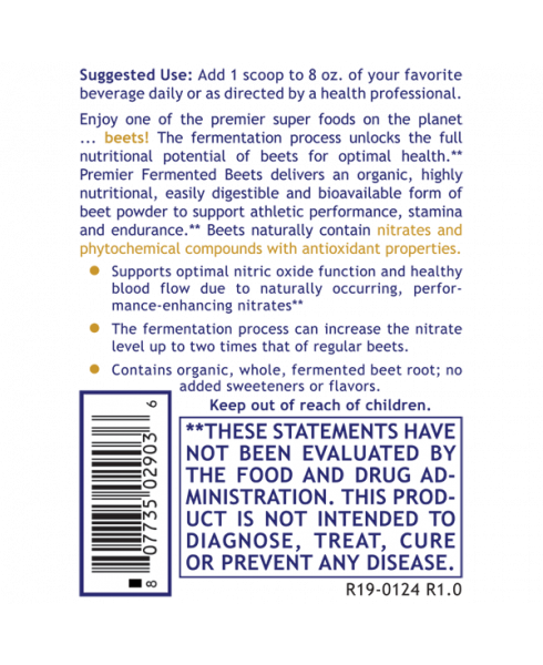 Fermented Beets, 6.3 oz, Premier Research Labs