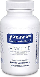 Vitamin E, (with mixed tocopherols), Pure Encapsulations