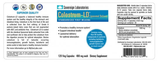 Colostrum LD, Sovereign Laboratories