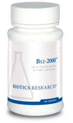 B12-2000, 60 lozenges, Biotics Research